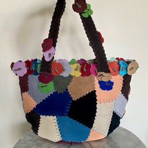 Handmade Suede Patchwork Bag